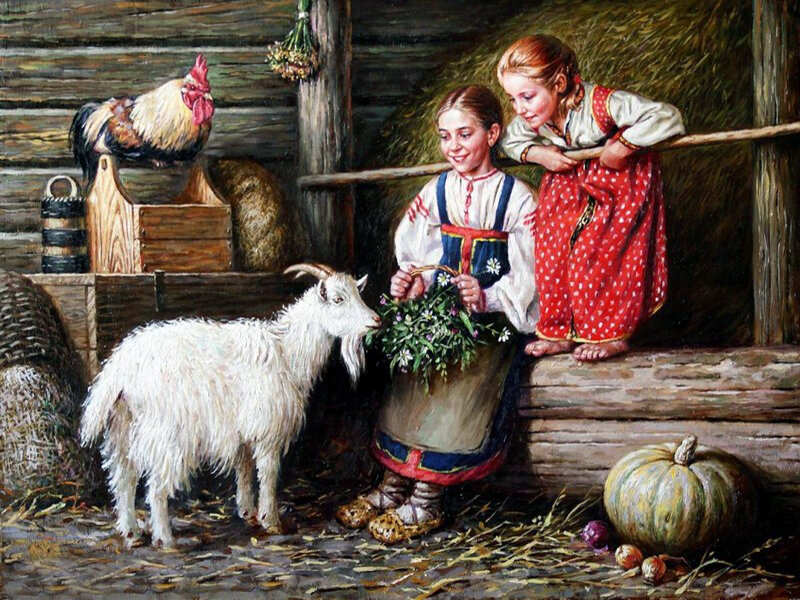 Николай Богатов "Крестьянские дети". 