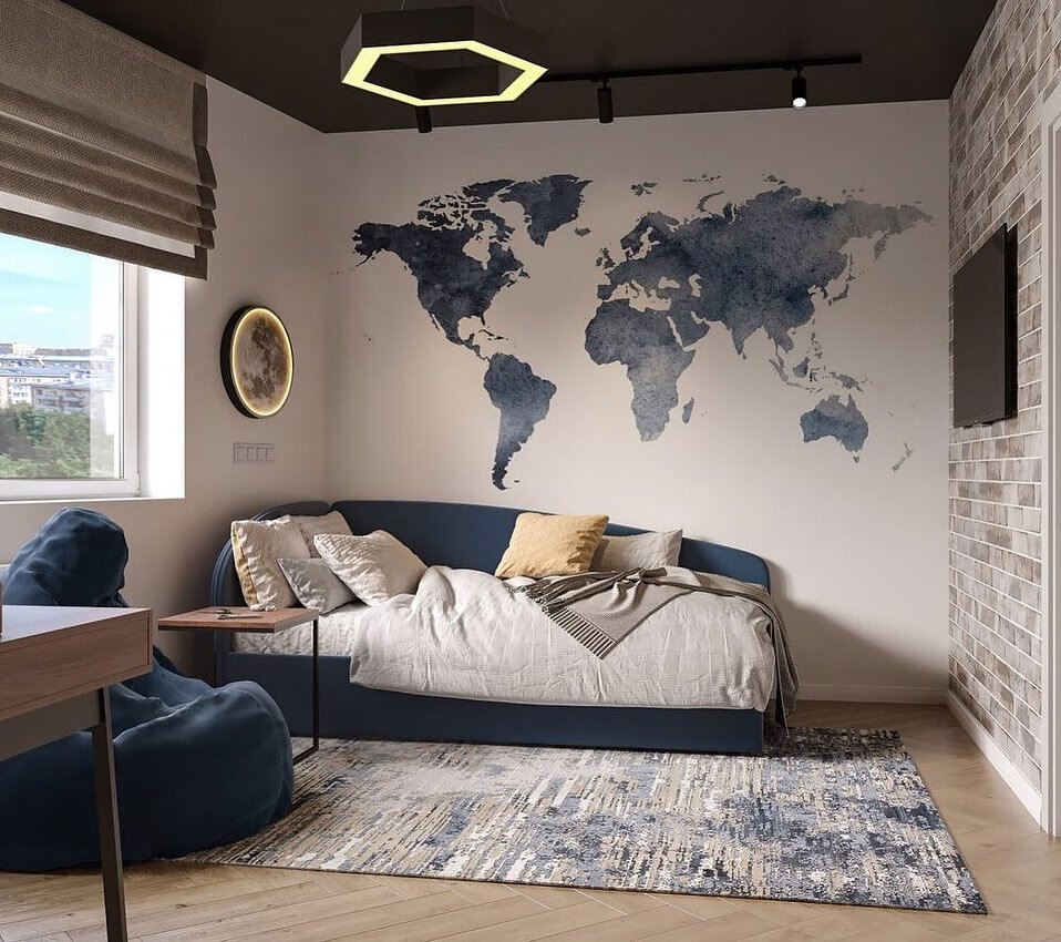 Обои «Акварельная карта мира» от Alltowall