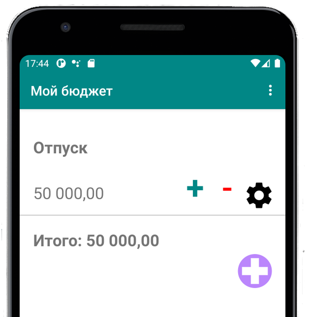 Интерфейс приложения "Мой бюджет плюс"