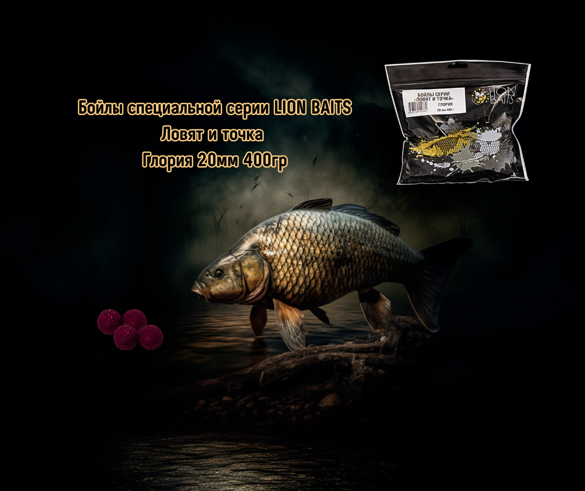 Новый продукт нашего производства - Бойлы специальной серии Ловят и точка  LION BAITS Глория 20мм 400гр | LION BAITS - товары для рыбалки и животных |  Дзен