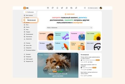    ОК представили обновленные «Увлечения» © Пресс-служба «Одноклассников»