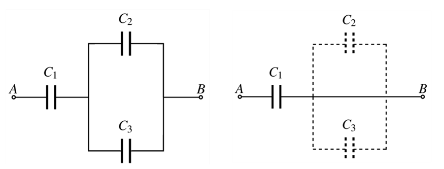 Эквивалентные схемы при разомкнутом и замкнутом ключе