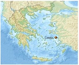 Расположение Самоса