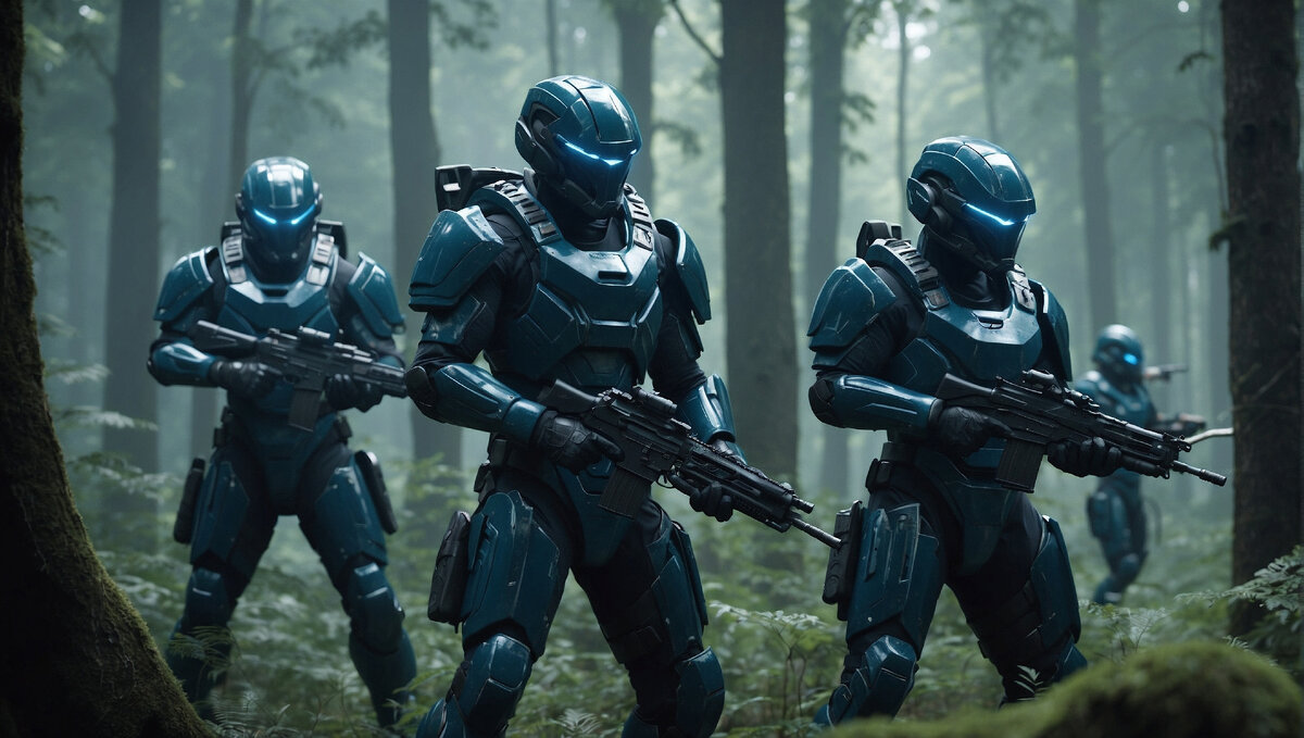 Солдаты Йоргена готовятся к бою на подходе к позициям Союза.