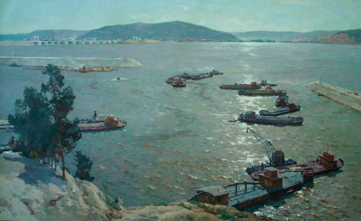 О. Н. Карташов. На Жигулевском море. 1957. Самарский областной художественный музей. Фотография из архива автора
