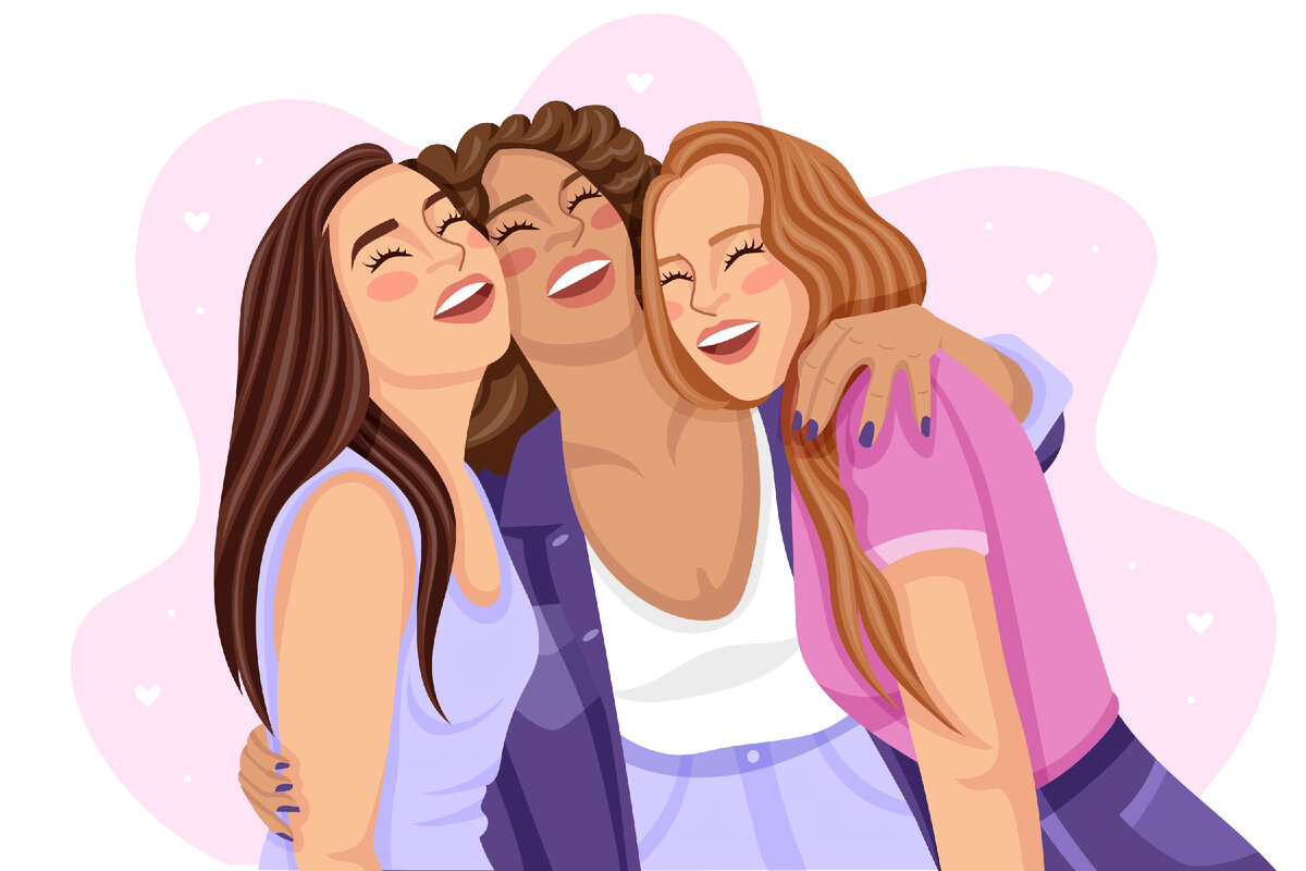 Lady friends. Подруги векторное изображение. Картинка 3 подружки печать. Girlfriends Day background.