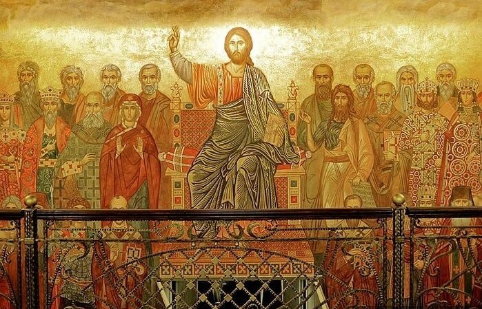 Фреска "Христос и ученики"