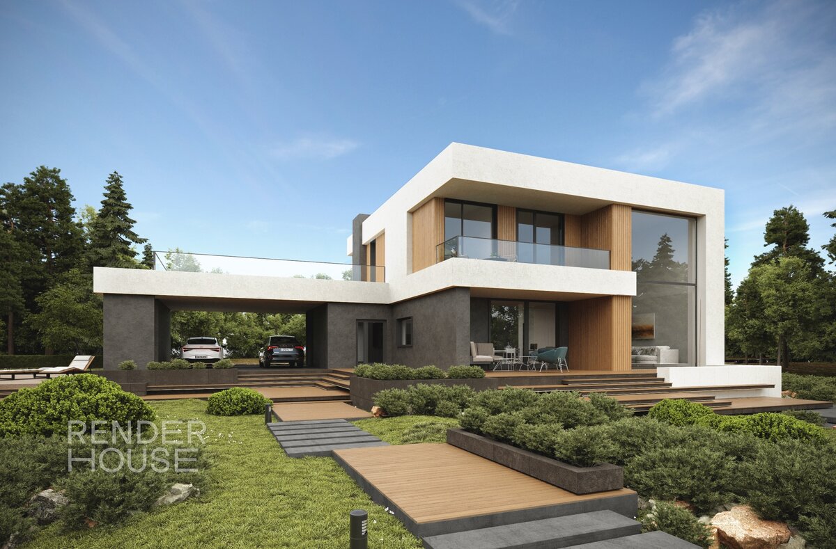 Проект ДОМ НА ОЗЕРЕ, Render House