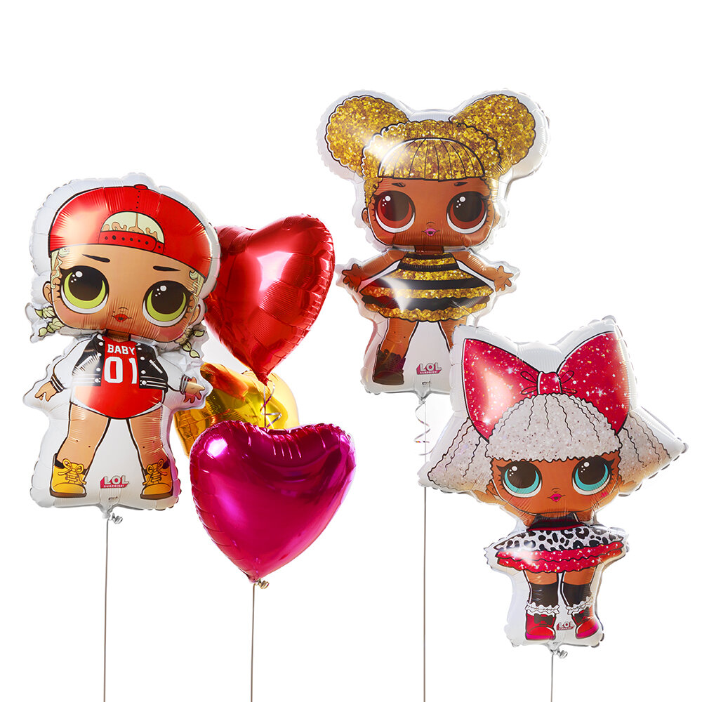 Источник фото: https://spb.magicalflower.ru/vozdushnye-shary/kompoziciya-sharov-s-kuklami-lol