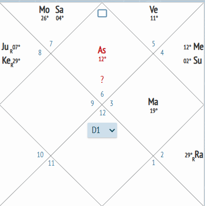Луна (Мо) в знаке Весов, а асцендент в Деве.