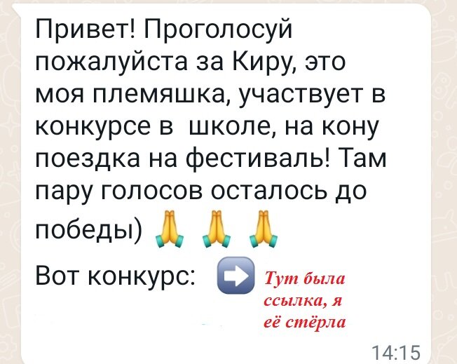 Скриншот переписки