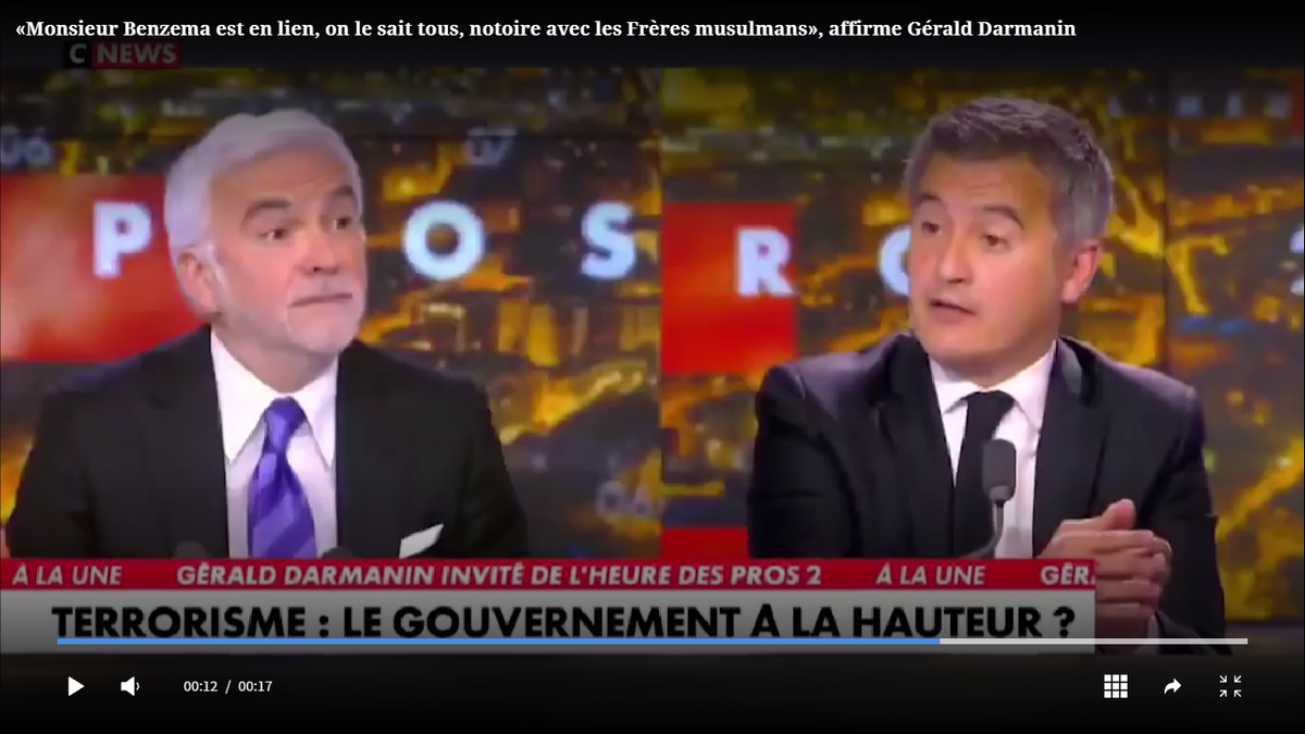 Скриншот с сайта "Фигаро". Жеральд Дарманен справа.