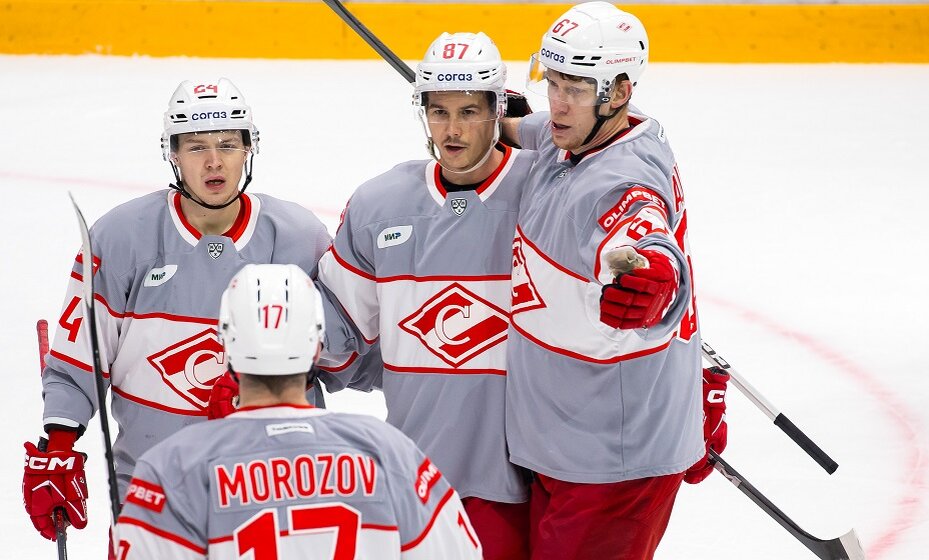    «Спартак» обыграл «Амур» и одержал 9-ю победу кряду в КХЛ. Фото: ХК «Спартак»