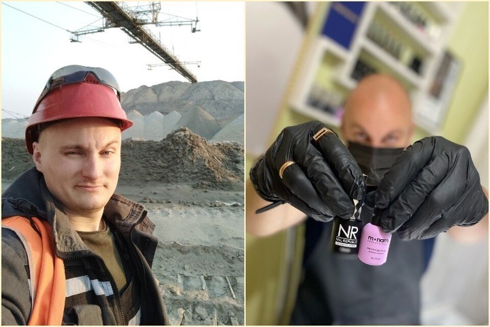    Не бывает профессий мужских и женских, уверен Егор. Вчера работал на огромном экскаваторе, сегодня делает ноготочки. А почему нет? Фото: личный архив.