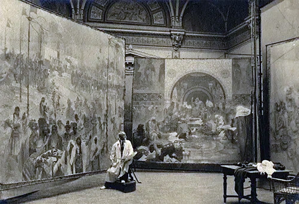 Альфонс Муха в мастерской, 1920