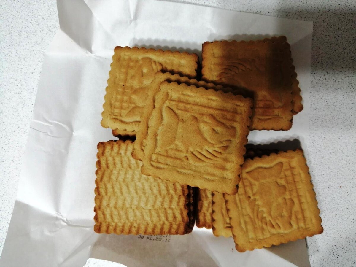 У меня обычное, сахарное печенье