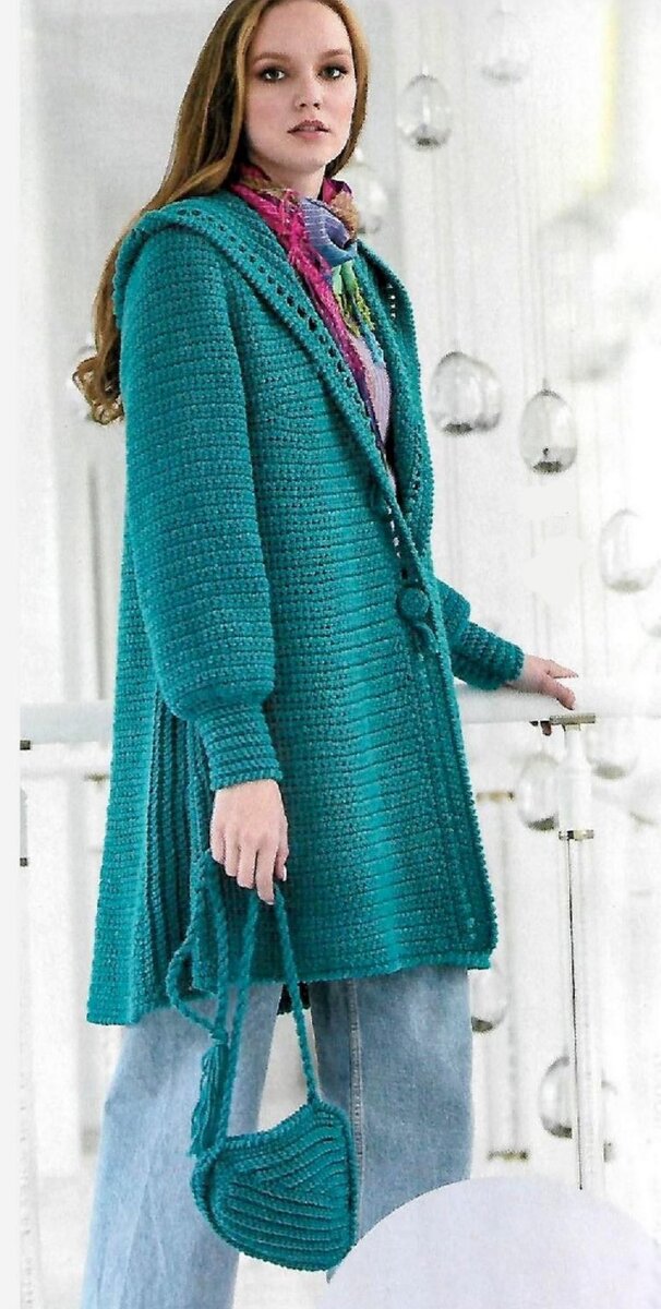 Female cardigan size , crocheted. | Mor, Şal