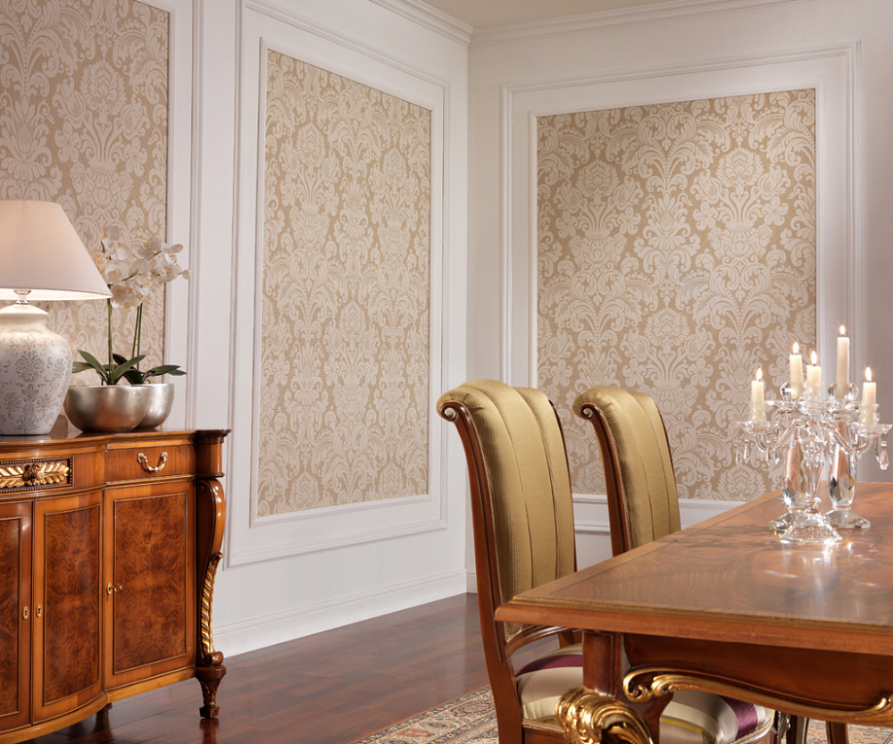 Wallpaper Moulding Bedroom wallpaper elegant, Hallway decorating, Elegant dining
