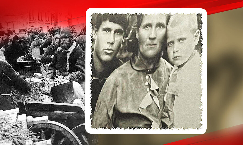 Рынок. Оккупация. Смоленск / Слева направо: Александр, Евдокия Алексеевна, Тамара