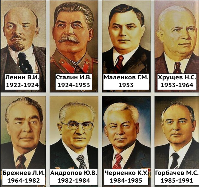 Кто был после сталина у власти список. Ленин Сталин Хрущев Брежнев Андропов. Генсеки ЦК КПСС хронология. Ленин Сталин Хрущев Брежнев Горбачев Ельцин. Генеральный секретарь ЦК КПСС