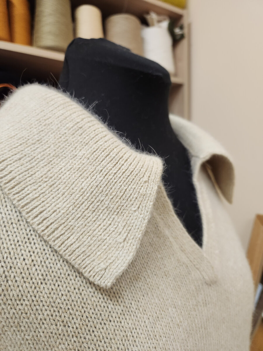 Поло на вязальной машине 