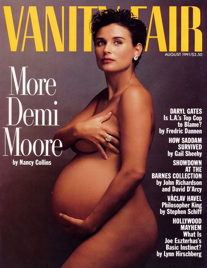    Легендарная обложка Vanity Fair 1991-года с Деми Мур авторства Энни Лейбовиц / Фото: wikipedia.org