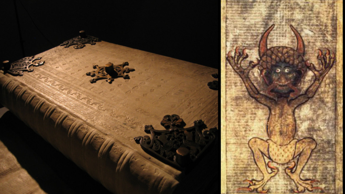 Книга дьявола слушать. Гигас Библия дьявола. Codex Gigas - «Библия дьявола»). Гигантский кодекс книга кодекс Гигас. Книга дьявола кодекс Гигас.