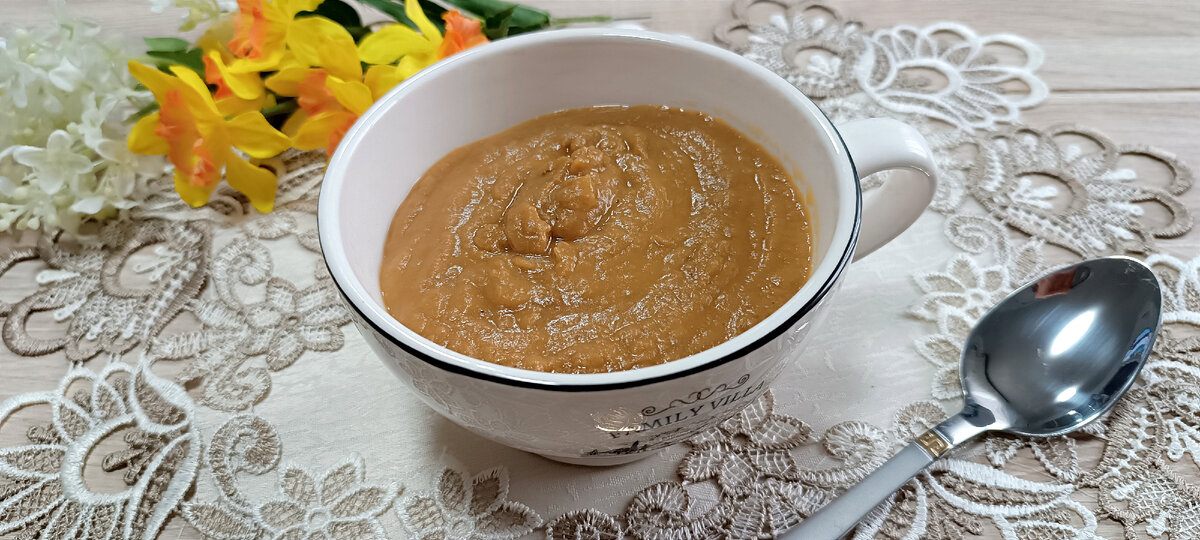 Суп-пюре из чечевицы с овощами. Фото автора