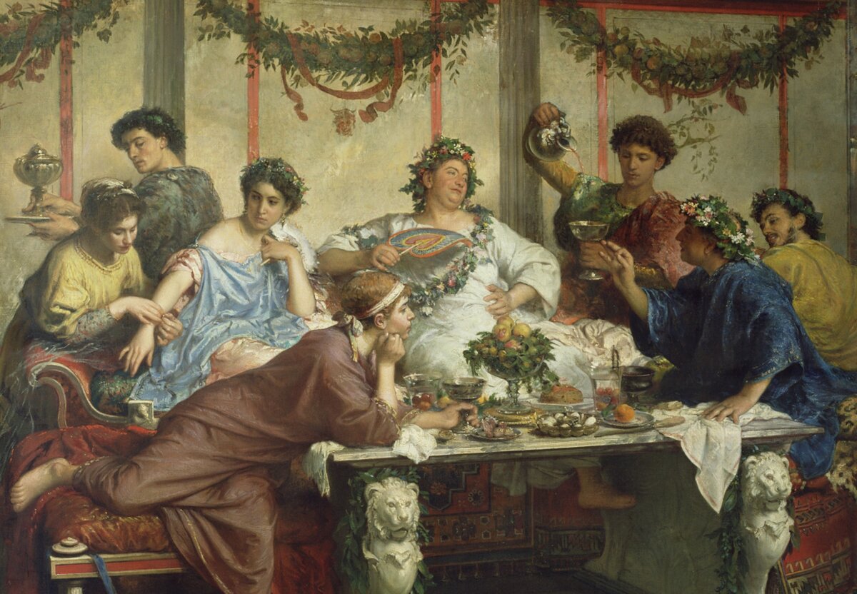 Римский пир. Источник: Bread and Onions