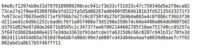 Вот так выглядет хеш. В одном таком хеше заложено 10 млрд. пар адрес-ключ для Bitcoin. Вероятность генерации двух одинаковых хешей практически нулевая.