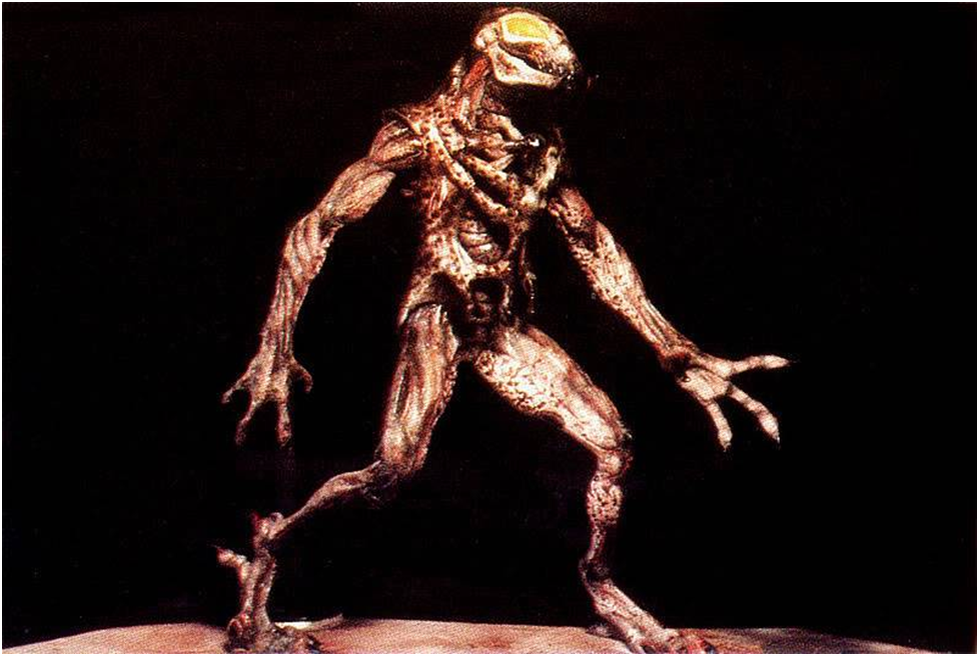 Первоначальный вариант. Predator 1987 Жан Клод Ван Дамм. Хищник фильм 1987 Ван Дамм. Первый костюм хищника Ван Дамм. Хищник фильм 1987 инопланетянин