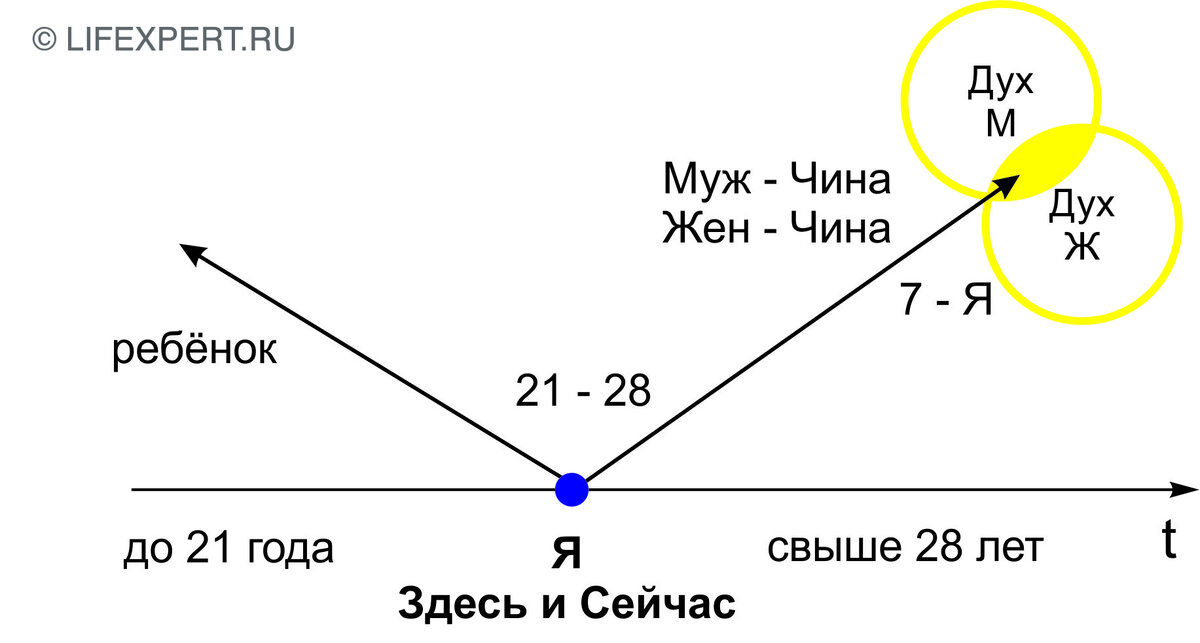 Поляризации мозговой активности человека 1) в роли "ребёнок" (своих родителей) = вектор в прошлое 2) Муж-Чина / Жен-Чина с "вертикальной" ориентацией своей мозговой активности на свой Воплощенческий Дух = вектор в будущее