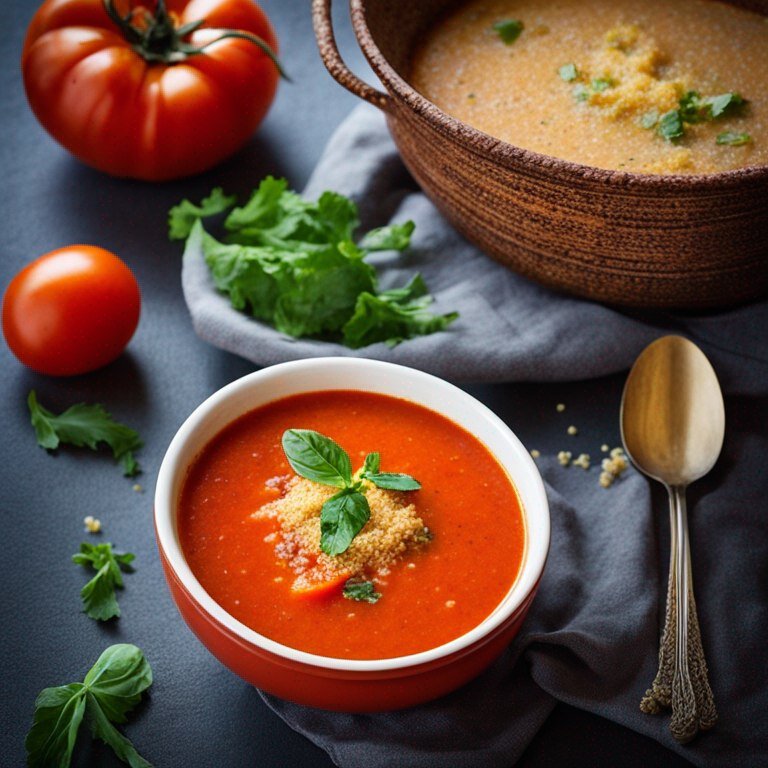 Как приготовить Томатный суп постный с фасолью рецепт пошагово