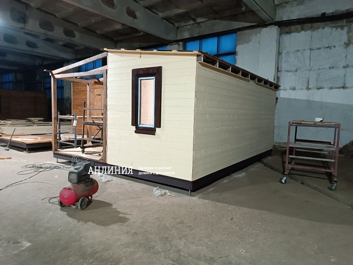 Дачный дом с небольшой террасой 6х4.8м АПРЕЛЕВКА - АН-Линия