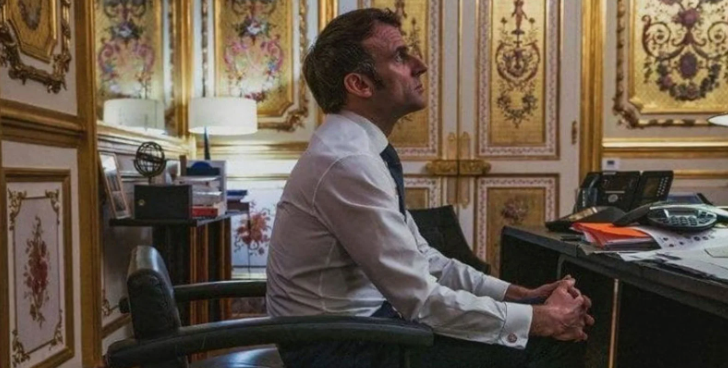 Макрон ждет, когда ответит Москва (фото с сайта tgstat.ru)