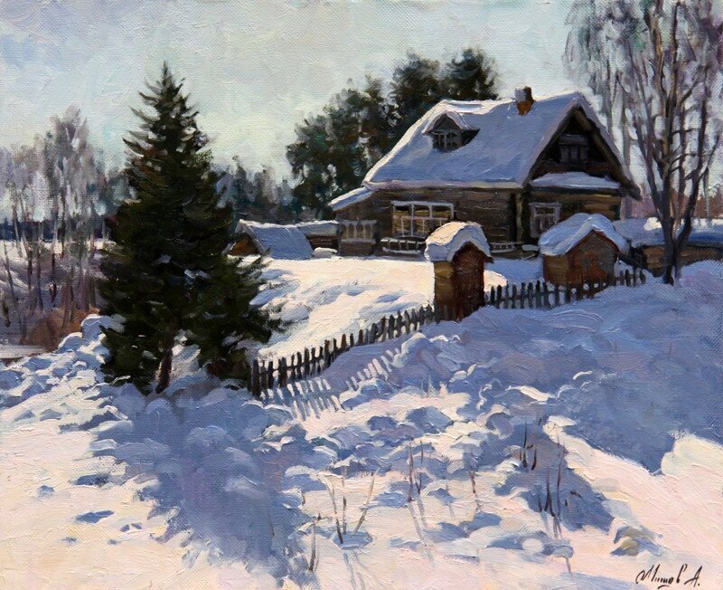 Андрей Мишов. Зимний дворик.
