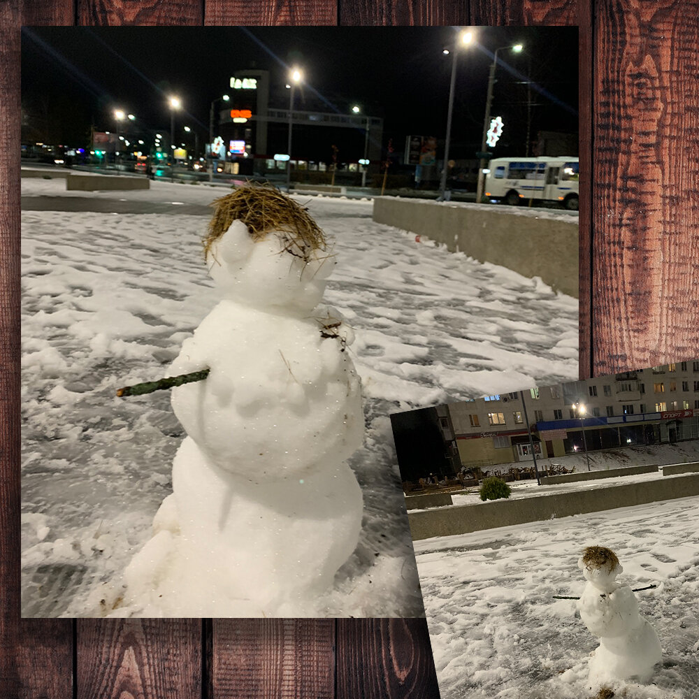 Вот такого снеговика встретил в конце октября