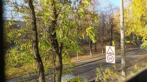 Осенняя благодать. Солнечное утро в городском парке. Трель соловьев