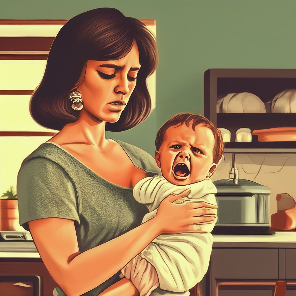 Ну да, мамы устают, особенно в первый год, особенно если чадо любит громко орать и не любит спать. Это факт. Ну а как вы хотели детей заводить.