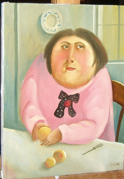 Яндекс.Картинки. Девочка с персиками. Где же тут цветочек и кактус? :)