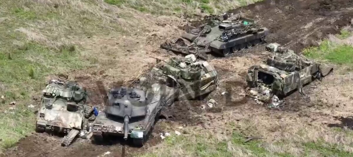 Разгромленная колонна ВСУ