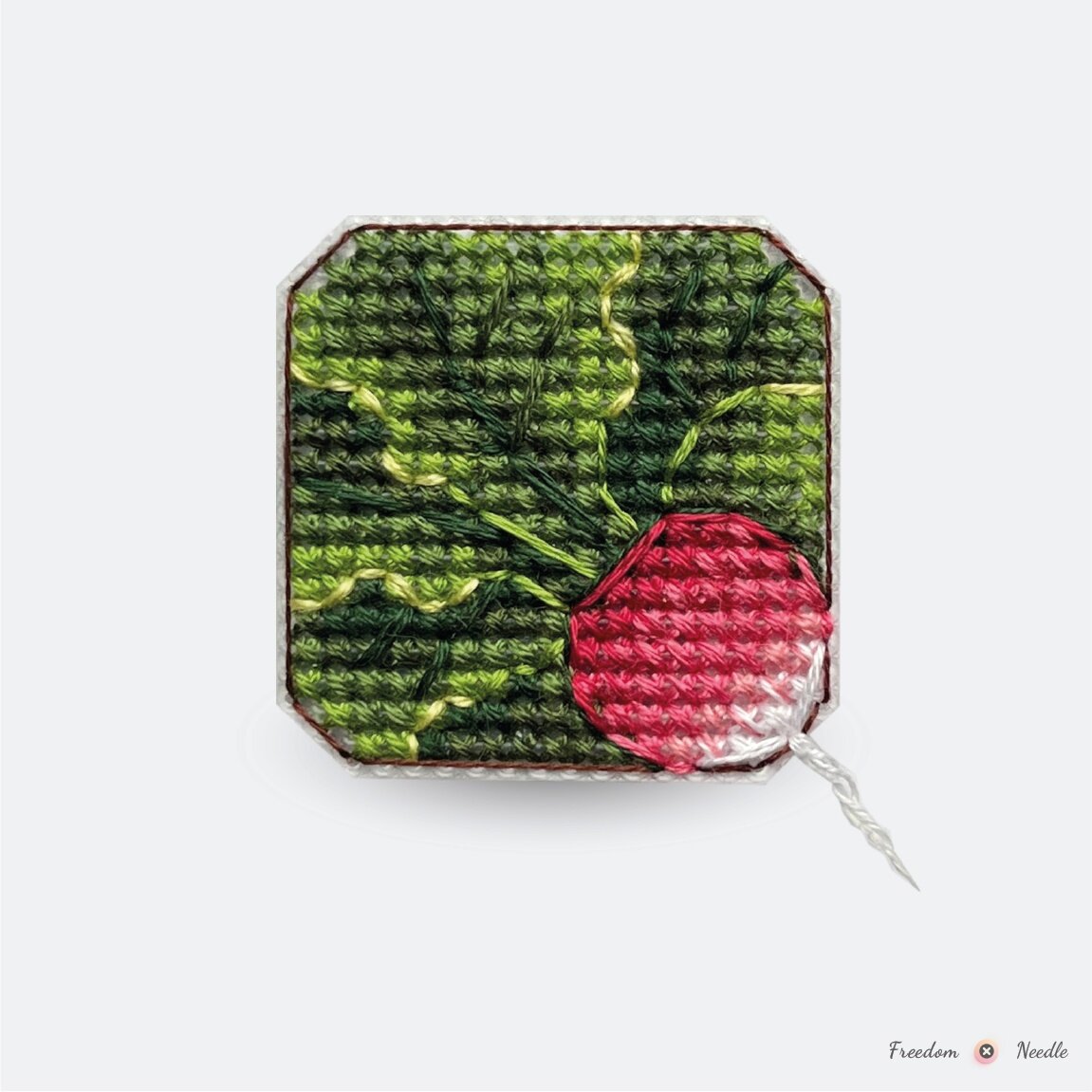 Вышитая работа по схеме «Редис»