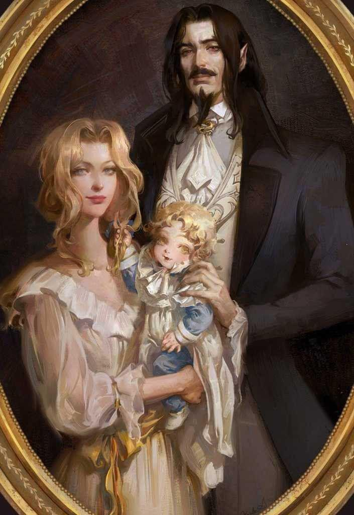 Лиза и Влад Тсепеш со своим сыном Алукардом