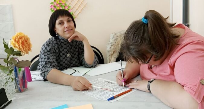 Занятия в социально-реабилитационном отделении дневного пребывания