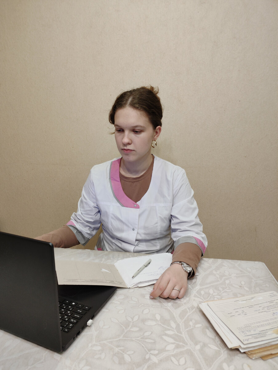 Молодой специалист , участковый врач -терапевт Анастасия Чагина