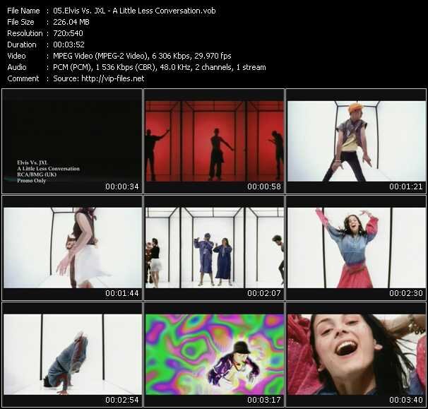 Стоп кадр из клипа A Little Less Conversation (ремикс JXL Remix)