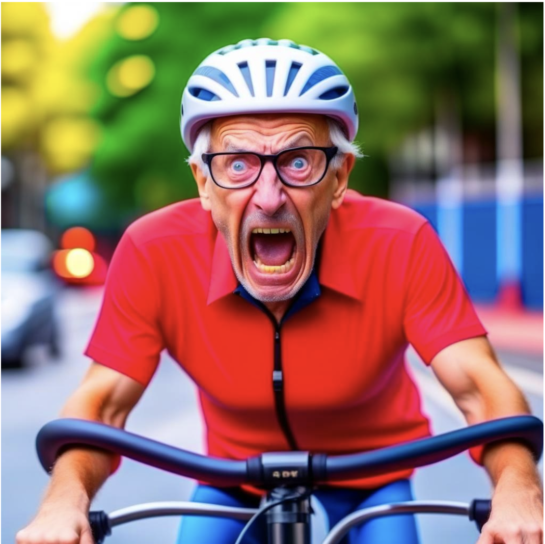 Некоторые велосипедисты, ощущают себя громовержцами 