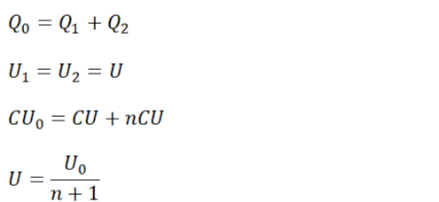 Напряжение на конденсаторах во втором состоянии