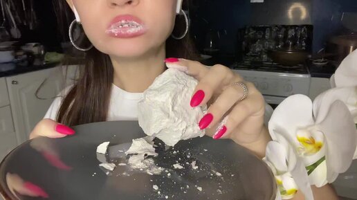 ASMR wet crunch with chalk Sevryukovo_ мокрый хруст мелом Севрюково💦💣🤤asmr #mukbang #chalkeating