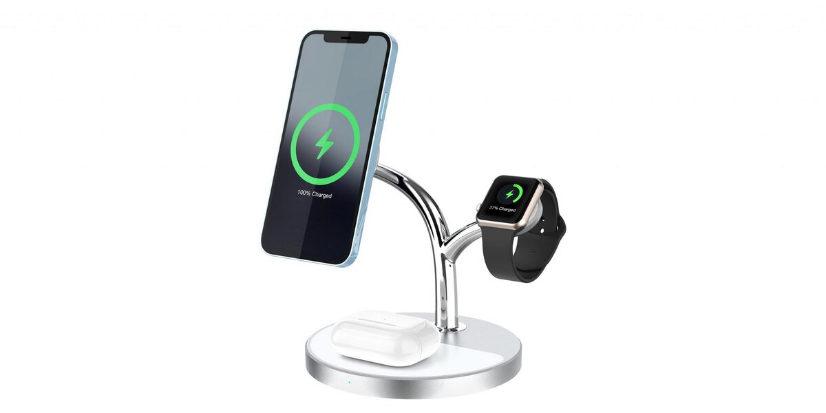 Беспроводное зарядное устройство 3 в 1 с магнитным креплением LWI12